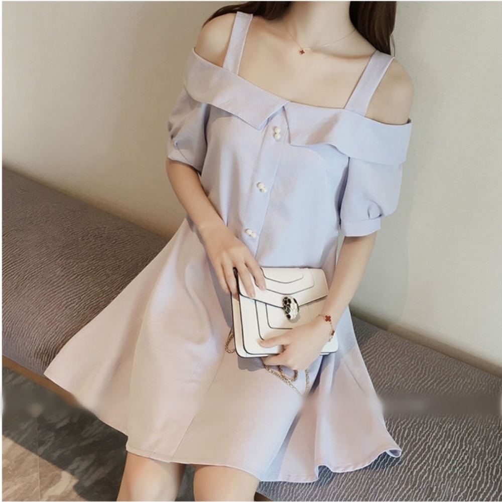🌻2 for $30🌻Korean cold-shoulder dress